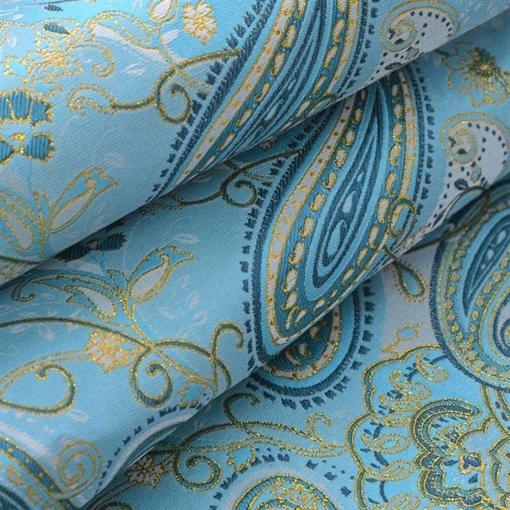 Royal Blue Paisley Jacquard Suit Fabric – F145 Blazer Collection high quality