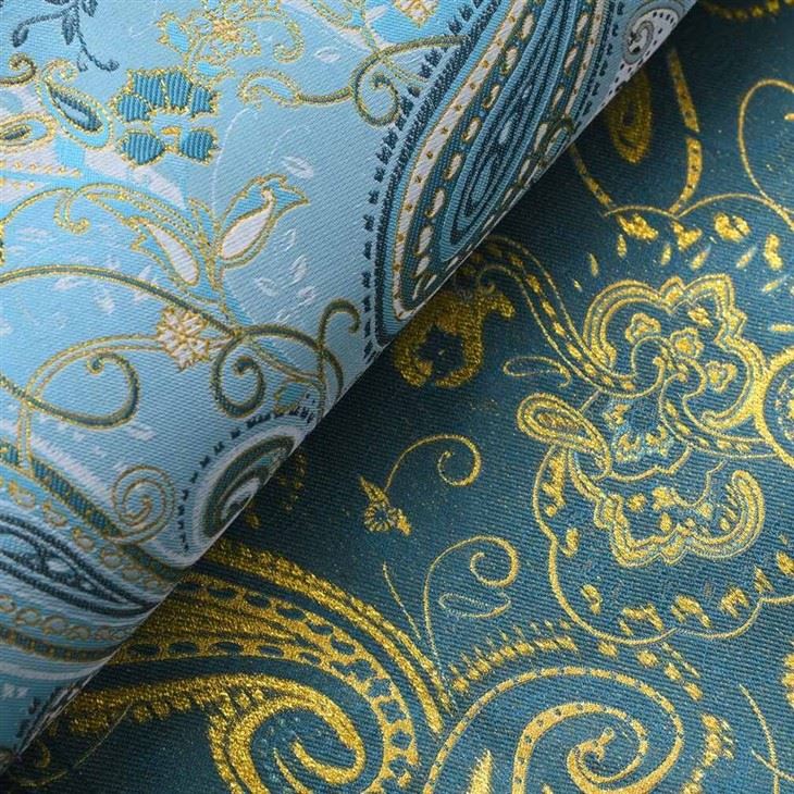 Royal Blue Paisley Jacquard Suit Fabric – F145 Blazer Collection factory