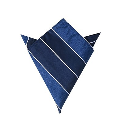 Cearnóg Phóca Jacquard Stráice Gorm Navy YiLi